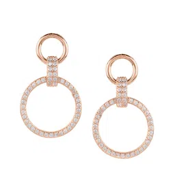 GIVA 925 Sterling Silver Rose Gold Plated Shiny Drop Earrings image 3