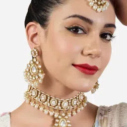 Zaveri Pearls White Alloy Sets for Women image 2