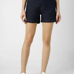 Van Heusen Navy Cotton Regular Fit Shorts-picture-28