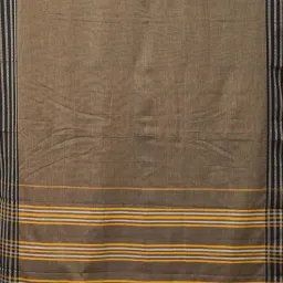 Unnati Silks Brown Cotton Woven Saree With Unstitched Blouse image 4