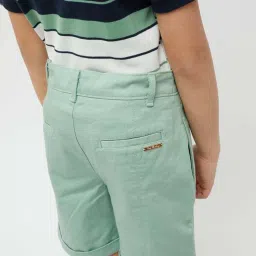 One Friday Kids Green Regular Fit Shorts image 4