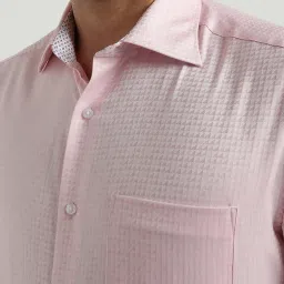 Allen Solly Pink Regular Fit Texture Shirt image 4
