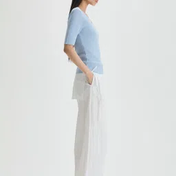 MIXXO Light Blue Essential Regular Fit Two Way Pullover image 4