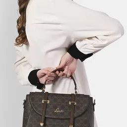Lavie Women Printed Structured Satchel Handbags-image-96