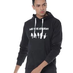 Campus Sutra Black Hooded Sweatshirt-picture-9