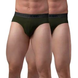 UnderJeans by Spykar Olive Briefs - Pack of 2-picture-42