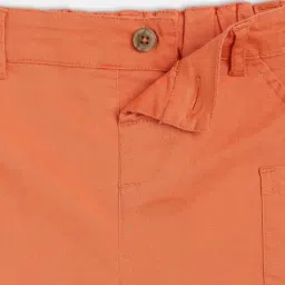 MINIKLUB Boys Rust Cotton Solid Shorts image 4