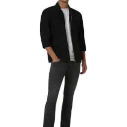 Van Heusen Grey Blended Slim Fit Solid Jeans image 5