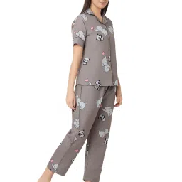 Smarty Pants Grey Printed Shirt With Lounge Pants image 4
