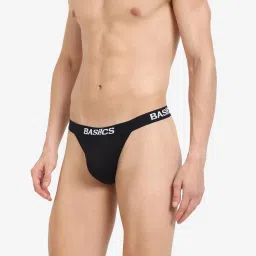 BASIICS by La Intimo Multi-Color Blended Relaxed Fit Solid Thongs (Pack Of 2) image 4