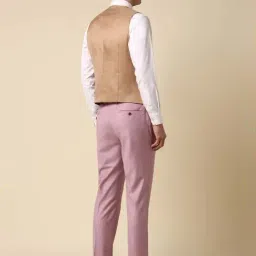 Allen Solly Pink Slim Fit Three Piece Suit image 5