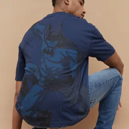 Fame Forever by Lifestyle Blue Cotton Regular fit Print T-Shirt image 4