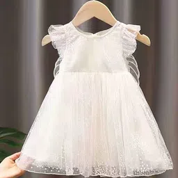 YK Flutter Sleeve Fit & Flare Dress image 2