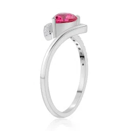 Ornate Jewels 925 Silver Red Ruby Heart Ring for Best Gift for Valentine Day to Girlfriend image 4