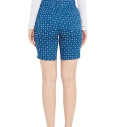 Hypernation Blue Printed Shorts image 2