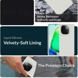 Sprig Back Cover for IQOO Z9S PRO (Grey) image 2