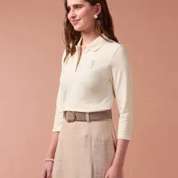 U.S. Polo Assn. White Embroidered T-Shirt image 4