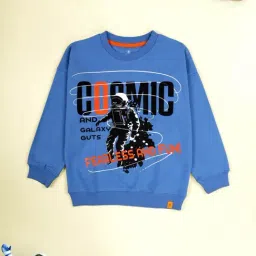 Kiddopanti Boys Blue and Wine Printed Sweatshirt - Pack of 2 image 3
