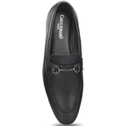 Carlo Romano Men's Black Formal Loafers image 4