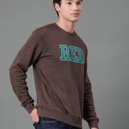 Red Tape Brown Regular Fit Printed Sweatshirt image 3