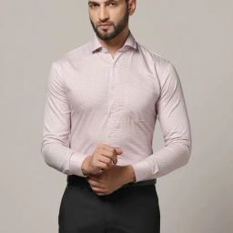 Tahvo Pink Regular Fit Printed Shirt-picture-11