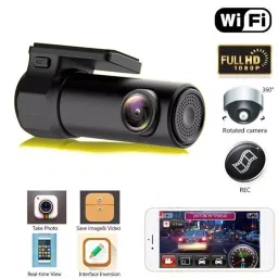 CAMLEIGH G-Sensor WiFi Dash Camera Black with 170° Ultra-Wide Angle, 360° Rotation, App Control & Night Vision image 3