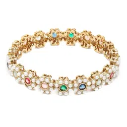 YouBella Gold Plated Celebrity Inspired Multicolored Bangles image 5