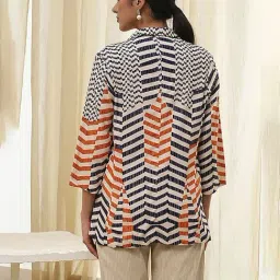 Biba Orange Viscose Printed Top image 2
