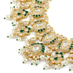 Zaveri Pearls Green Alloy Sets for Women image 3