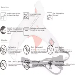 CRAFTYGUN 20 W Standard Temperature Mini Glue Gun with 5 Sticks White 7 mm Stick Diameter, WHHITEE--MINI-5-STKKS-20WT image 5