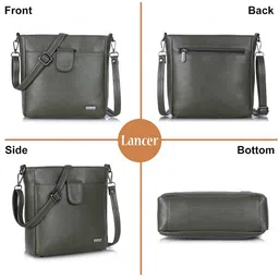 Lancer One Handle Detachable Strap Casual Sling Bag image 2