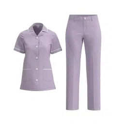 Numode Nursing Staff Scrub Uniform Poly Viscose Lilac Half Sleeve for Women Size XL, NM10023-picture-27