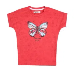 Palm Tree by Gini & Jony Kids Red Printed Top-picture-17