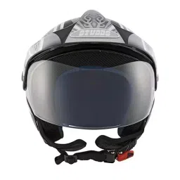 Studds MARSHALL D3 DECOR BLACK (570 mm) Medium Open Face Helmet, D3 BLACK N4 image 2