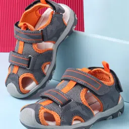 Cute Walk by Babyhug Sandals With Velcro Closure - Orange-picture-15