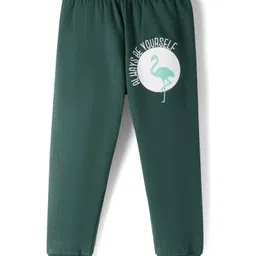 Tango Fleece Knit Full Length Pant With Always Be Yourself Text Print - Dark Green-picture-19