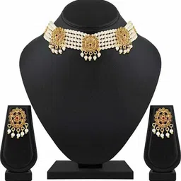 KHUSHBOO PLAST & BANGLES Stone-Studded & Beaded Jewellery Set-picture-10
