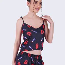 SSoShHub Printed Satin Night Suits-picture-33