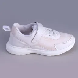 Pine Kids Velcro Closure Solid Color School Shoes - White image 4