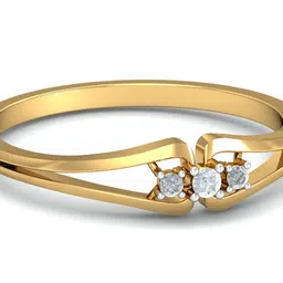 KUBERBOX Kofi 18KT Gold Diamond-Studded Ring-1.72 gm image 3