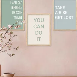 walllane Motivational Wall Art With Frame Home Decor Wall Painting For Living Room Office Bedroom image 5