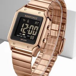 Naviforce Women Embellished Dial & Stainless Steel Straps Digital Watch NF5046_RG RG RG-picture-14