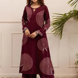 KALINI Women Printed Regular Kurta with Palazzos image 2