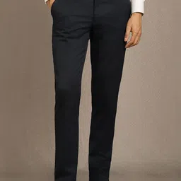 Luxure by Louis Philippe Men Slim Fit Mid-Rise Formal Trousers-picture-15