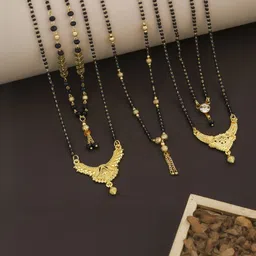 Bhanu diam Gold-Plated Brass Mangalsutra-picture-21