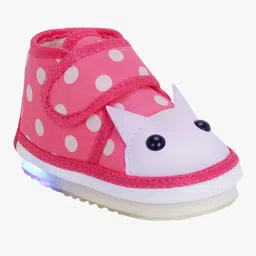 Chiu Dots Print LED Booties With Chu Chu Musical Sound - Pink-picture-24