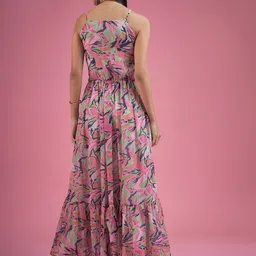 routes by all about you all about you Floral Print Georgette Maxi Dress image 4
