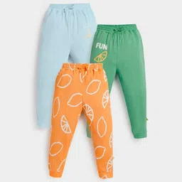Somersault Kids Pack Of 3 Printed Cotton Joggers-picture-16