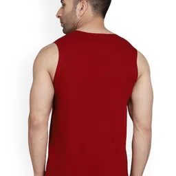 SLOWLORIS Pack Of 2 Printed Round Neck Sleeveless Bio-Wash Cotton Gym Vests image 3