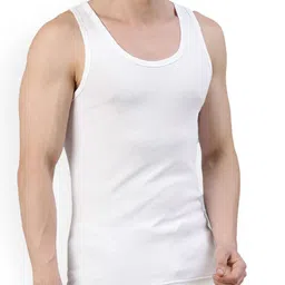 FASO Combed Cotton Undershirt Vest FA1010-White-S image 5